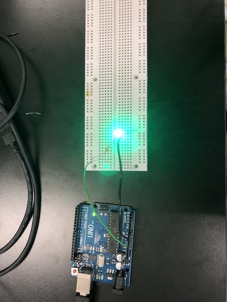 Green LED and Arudino
