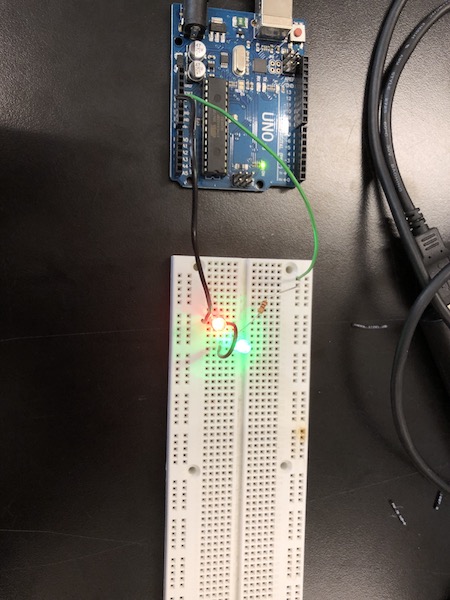 Green and Red LED with Arudino