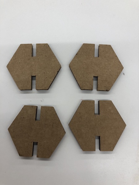Hexagons cut out