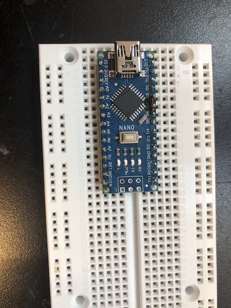 Nano Arduino Soldered on Circuitboard