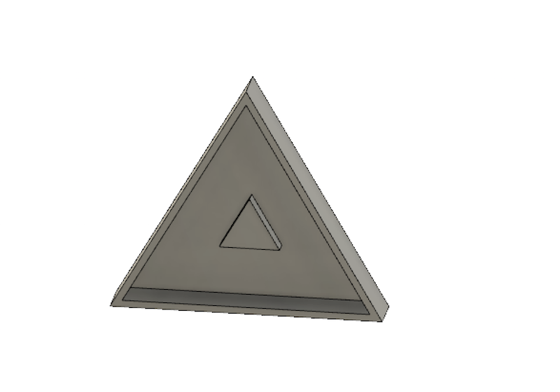 Triangle with extruded triangle in center