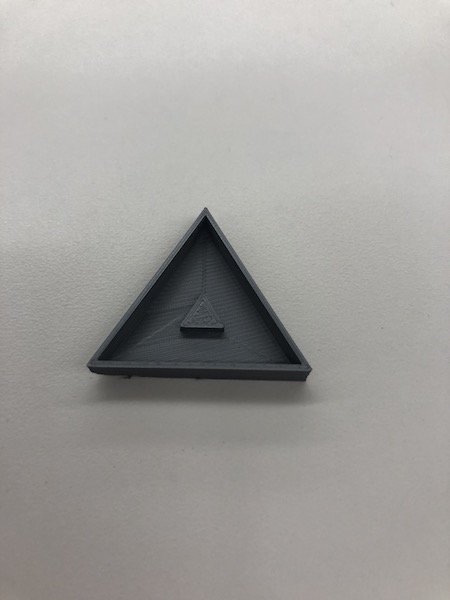 3D Triangle with extruded triangle in center