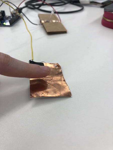 Capacitor with Finger Hovering