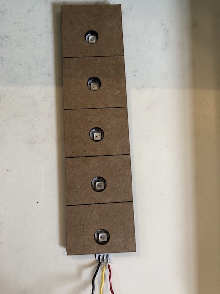 Guitar frets with LED underneath