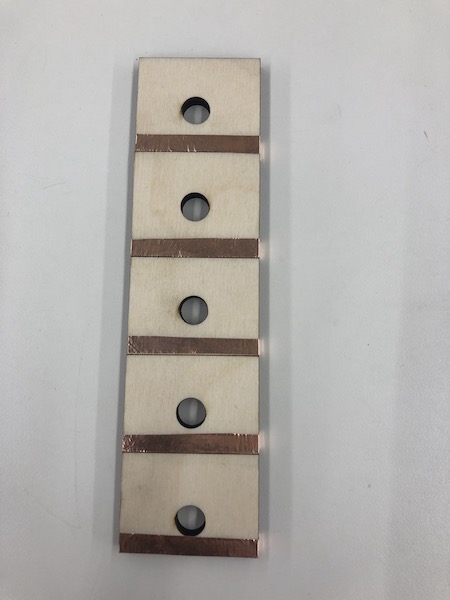 Wood freboard with copper tape