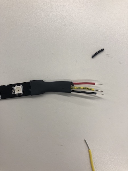 Heat shrink and soldered black 200M LED strip