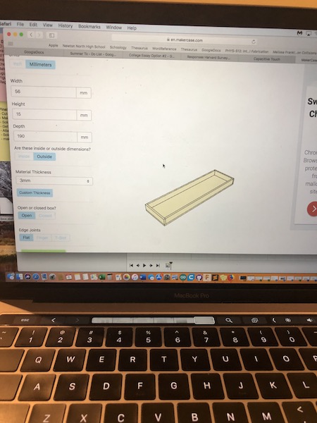 Box in MakerCase Website