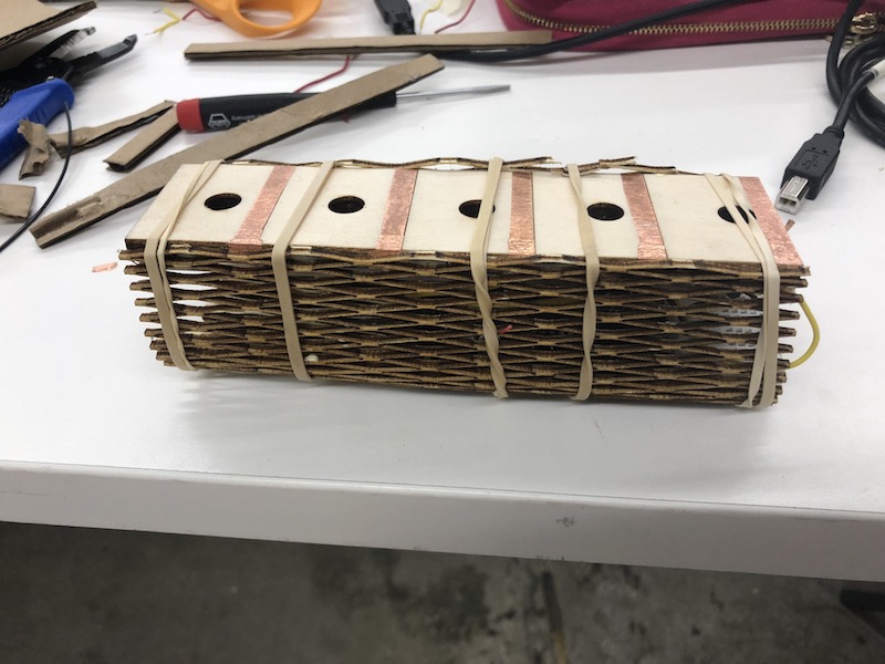 Rubber band fretboard side view